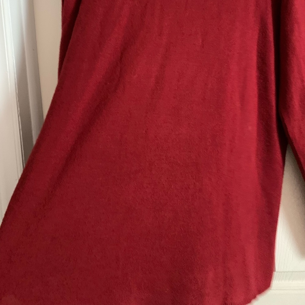 East 5th Woman Red Long Sleeve Blouse Size 1X - Picture 7 of 14